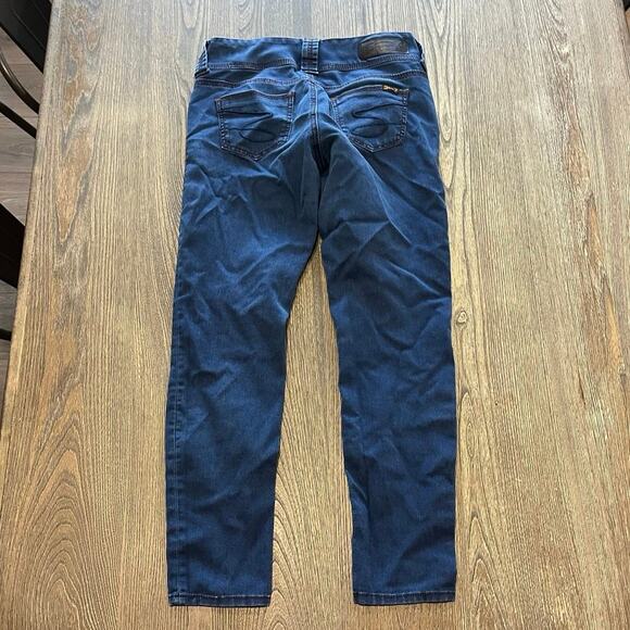 Seven7 Legging Jeans Mid Rise Denim Stretch Cotton Blend Dark Wash Blue Size 4P - Picture 11 of 11